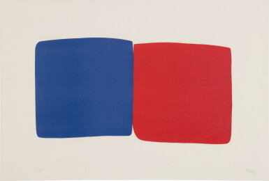 View full screen - View 1 of Lot 59. Dark Blue and Red (Bleu Foncé et Rouge), from Suite of Twenty-Seven Lithographs (A. 18).