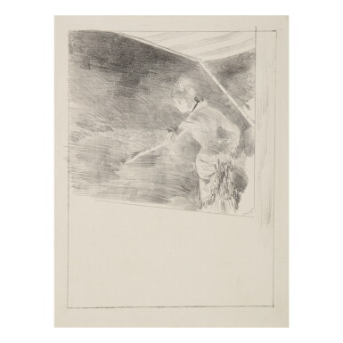 View full screen - View 1 of Lot 52. EDGAR DEGAS | SINGER AT A CAFÉ-CONCERT (DELTEIL 53; ADHÉMAR 33; REED & SHAPIRO 26).