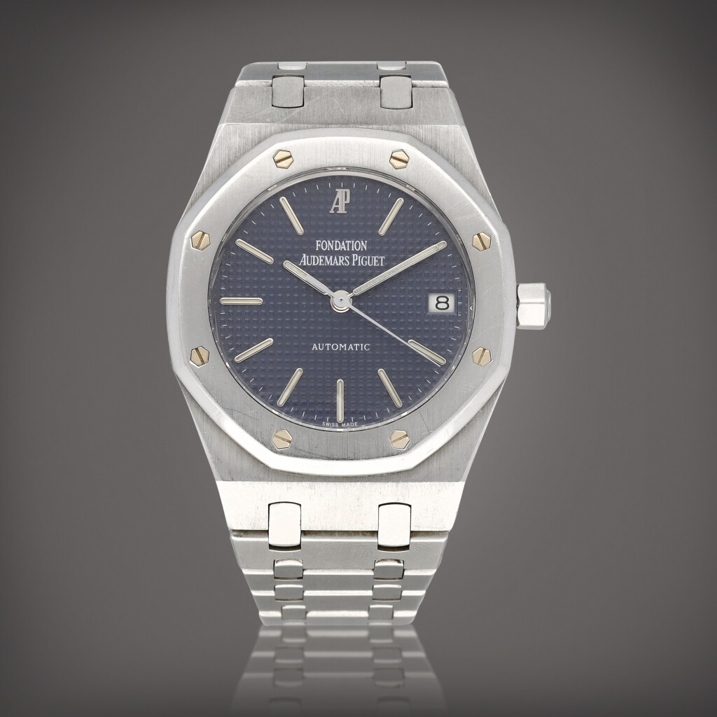 View full screen - View 1 of Lot 74. Royal Oak 'Foundation', Reference 14990ST.OO.0789ST.01 A stainless steel wristwatch with date and bracelet Circa 1997 | 愛彼 | Royal Oak 'Foundation' 型號 14990ST.OO.0789ST.01 精鋼鍊帶腕錶備日期顯示,製作年份約 1997.