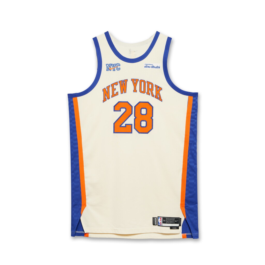 View full screen - View 1 of Lot 26. Guerschon Yabusele New York Knicks 2025-2026 Game Worn City Edition Jersey .