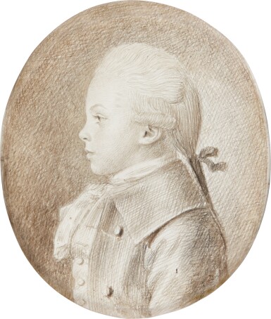 View full screen - View 1 of Lot 32. Portrait of a young boy, in profile.