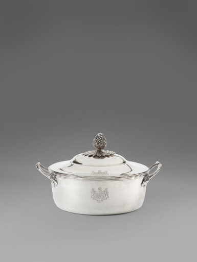 View full screen - View 1 of Lot 548. A Louis XV Silver Covered Saucepan, Francois Joubert, Paris, 1780-81.
