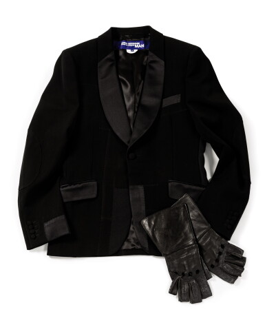 View full screen - View 1 of Lot 387. Junya Watanabe Comme des Garçons Man Black Wool Tuxedo Jacket, 2015 | Junya Watanabe pour Comme des Garçons Homme, 2015.
