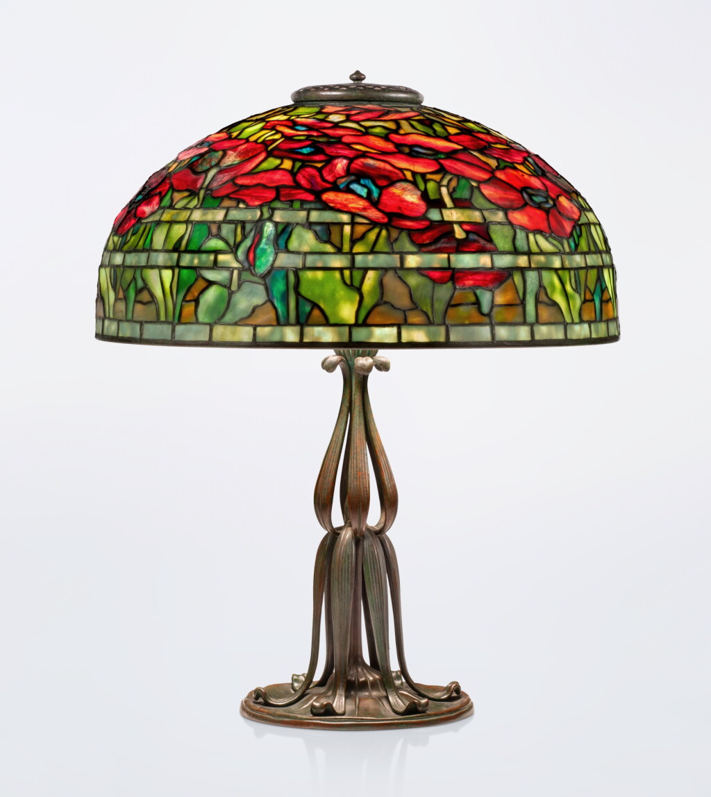 View full screen - View 1 of Lot 140. "Oriental Poppy" Table Lamp.
