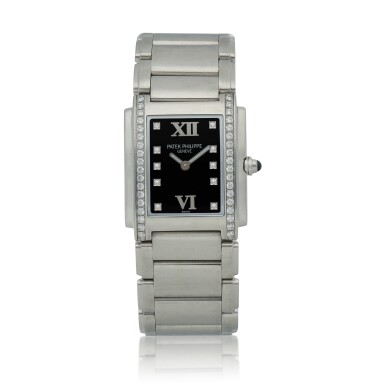 View full screen - View 1 of Lot 25. Twenty~4, Ref. 4910/10 Stainless steel and diamond-set wristwatch with bracelet Circa 2005.