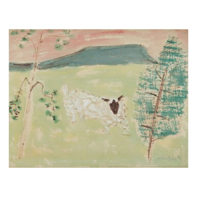 View full screen - View 1 of Lot 2. MILTON AVERY | LAMB RESTING.