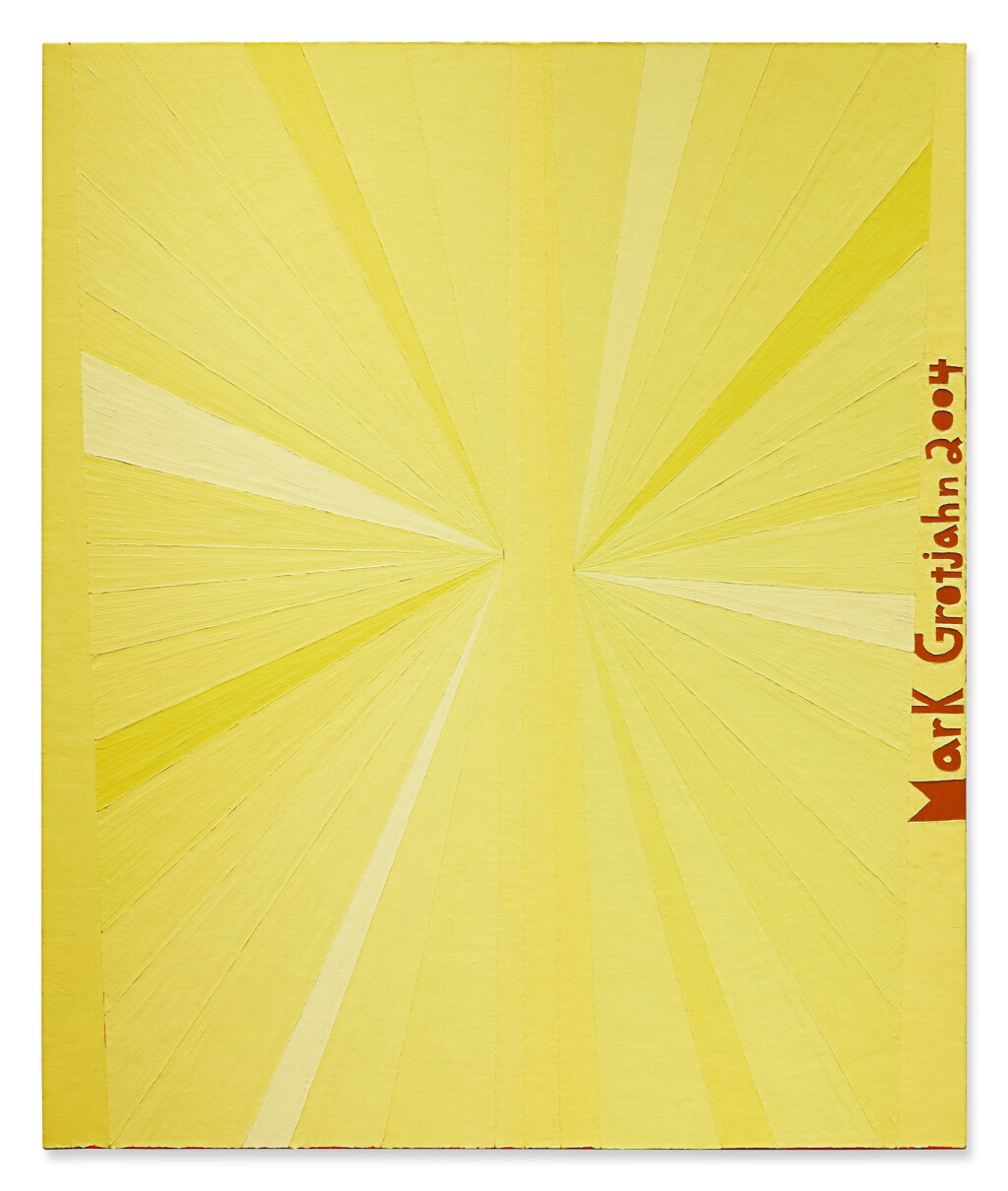 View full screen - View 1 of Lot 266. Untitled (Yellow Butterfly Orange Mark Grotjahn 2004).