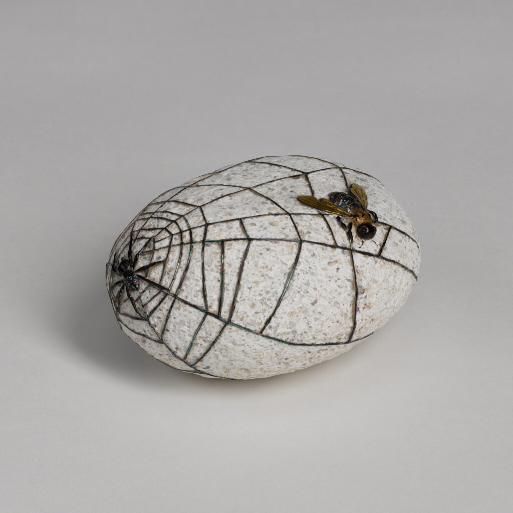View full screen - View 1 of Lot 77. Saratani Tomizo (b. 1949) | A lacquered stone sculpture | Showa period, 20th century.