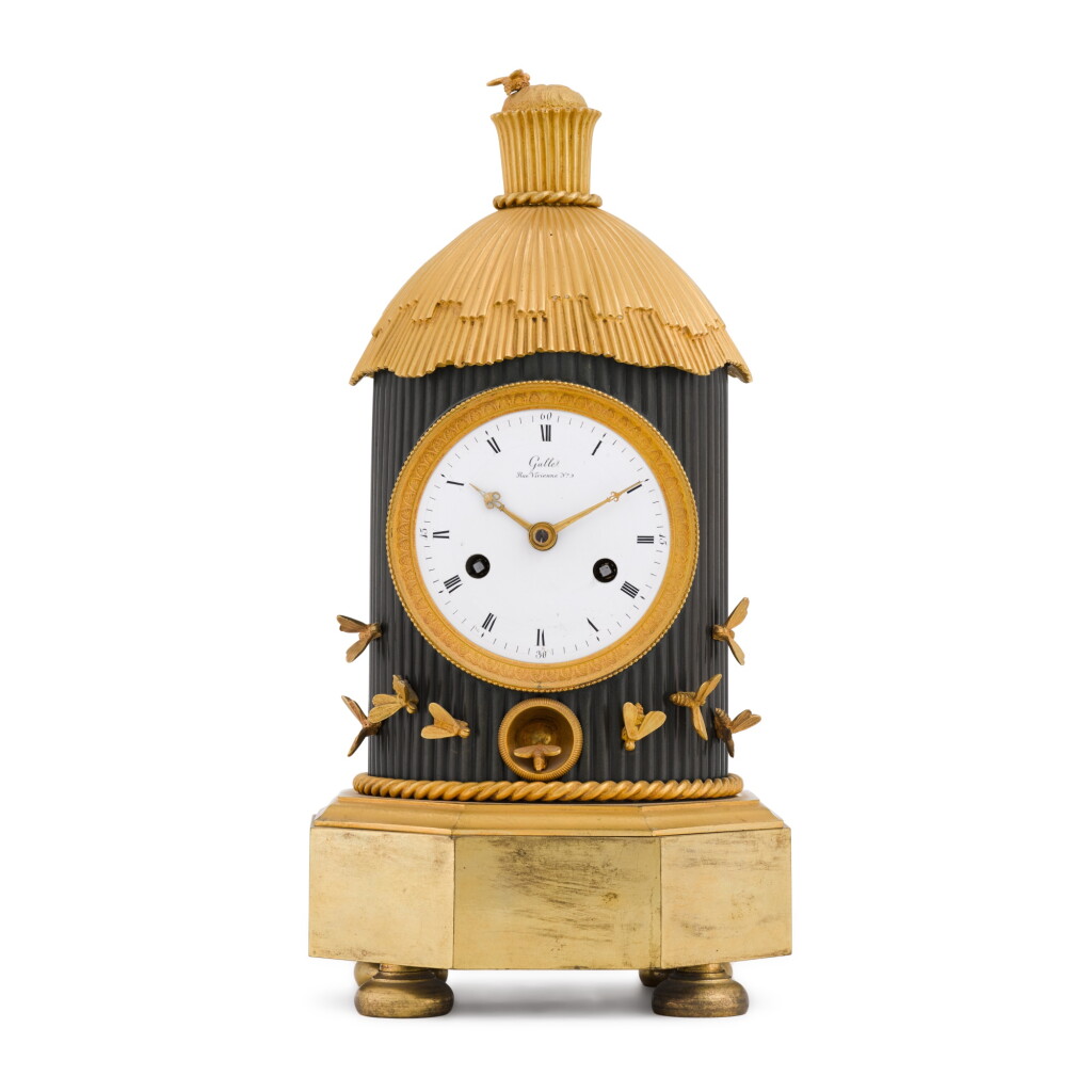 View full screen - View 1 of Lot 118. An Empire ormolu and patinated bronze mantel clock, Claude Galle, Paris, circa 1805.
