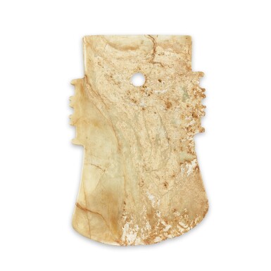 View full screen - View 1 of Lot 3003. A jade blade, Shang dynasty or later 商或以後 玉戈.
