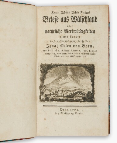 View full screen - View 1 of Lot 102. Ferber, Johann Jakob | Four eighteenth-century works in two volumes.