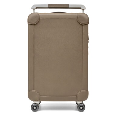 View full screen - View 1 of Lot 104. Etain, Fauve, and Rouge H Taurillon Regate R.M.S. Suitcase Palladium Hardware.