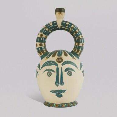 View full screen - View 1 of Lot 227. Vase aztèque aux quatre visages (Alan Ramié 402).