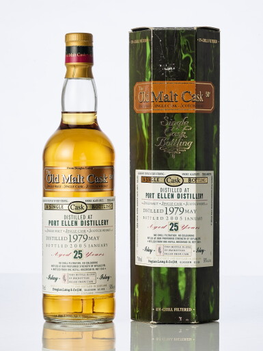 View full screen - View 1 of Lot 2009. Port Ellen Douglas Laing Old Malt Cask 25 Year Old 50.0 abv 1979 (1 BT70).
