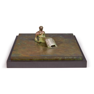 View full screen - View 1 of Lot 23. HENRY MOORE | RECLINING FIGURE: BONE SKIRT.