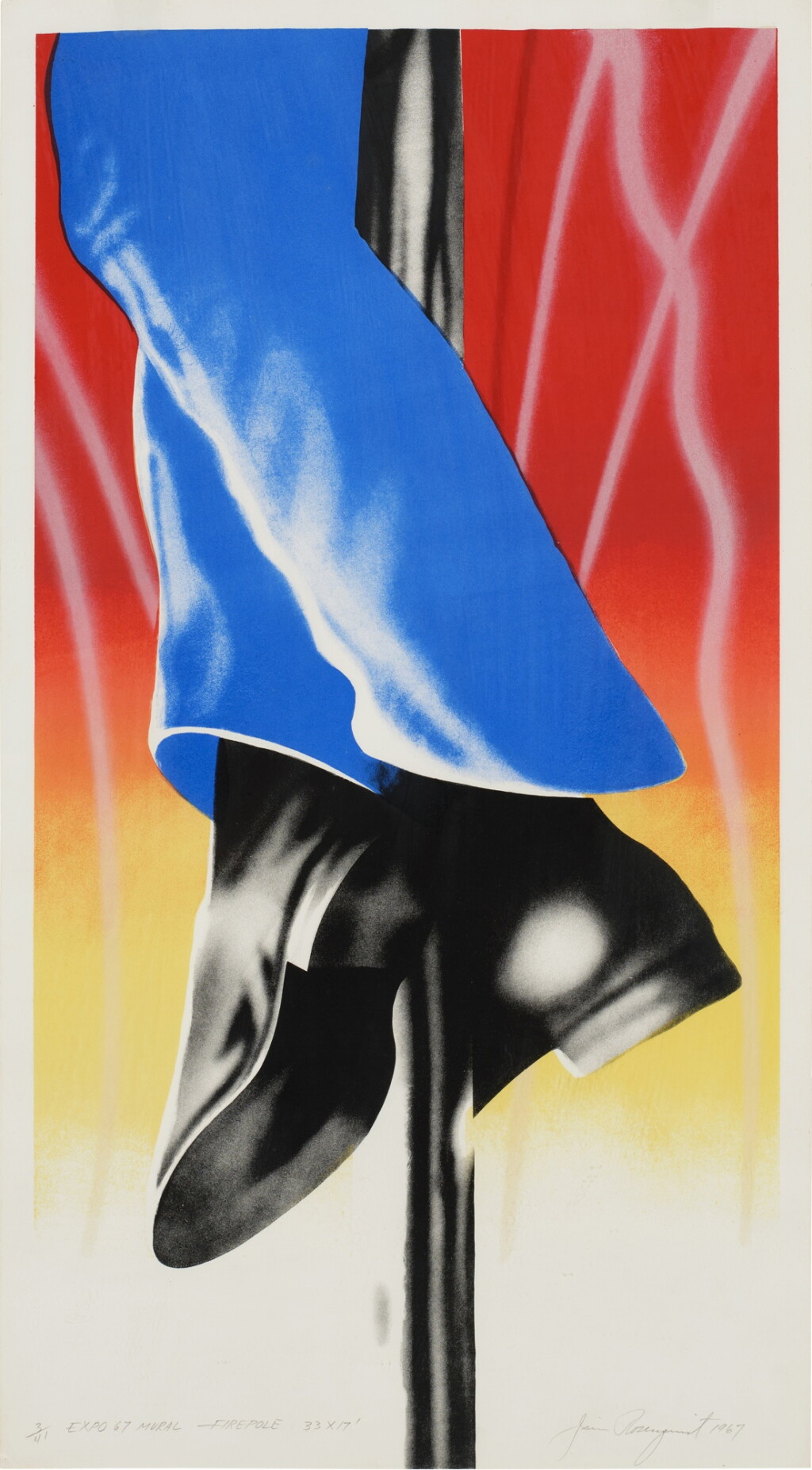 View full screen - View 1 of Lot 734. Expo '67 Mural—Firepole 33' x 17' (Glenn 17).