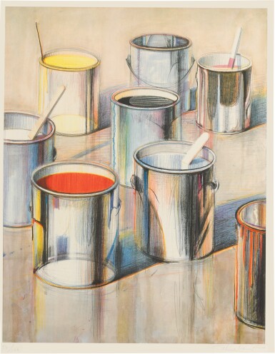 View full screen - View 1 of Lot 117. WAYNE THIEBAUD | PAINT CANS.
