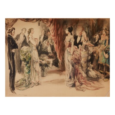 View full screen - View 1 of Lot 67. EVERETT SHINN | UNTITLED (EVENING ELEGANCE).