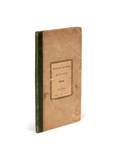 View full screen - View 1 of Lot 147. J.P Neale | Six Views of Blenheim, 1823, ex libris Randolph and Sir Winston Churchill, green quarter morocco box.