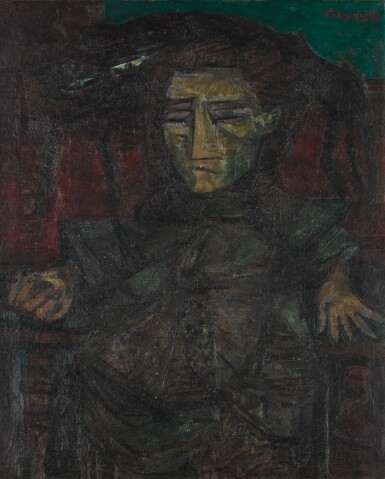 View full screen - View 1 of Lot 266. Woman with a Cat.