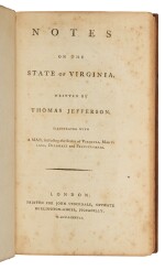 Jefferson, Thomas | The first English edition of "Notes," with the famed map of Virginia