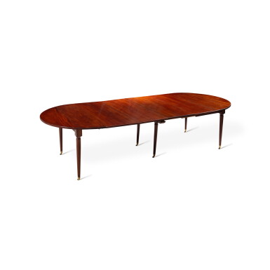 View full screen - View 1 of Lot 152. A Louis XVI style gilt-bronze mounted mahogany dining table, 20th century.