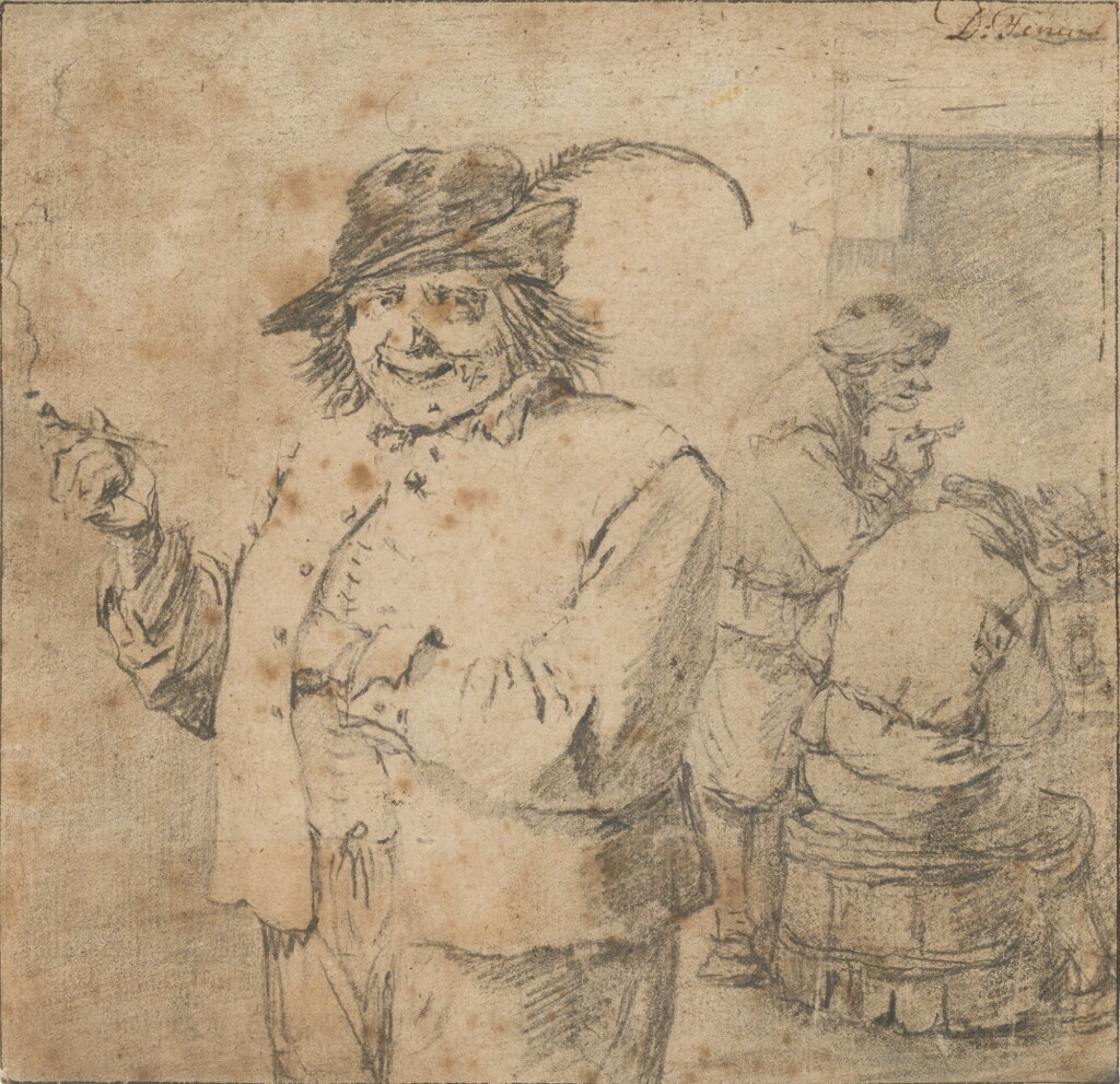 View full screen - View 1 of Lot 735. A laughing peasant with a pipe.