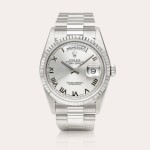 Day-Date, Reference 18239 | A white gold wristwatch with day, date and bracelet, Circa 2000