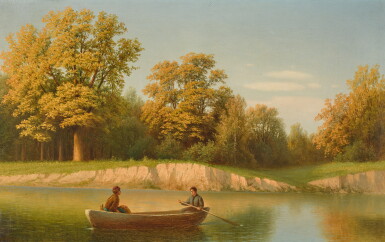 View full screen - View 1 of Lot 292. Boat on a Lake.