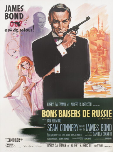 View full screen - View 1 of Lot 118. From Russia with Love/ Bons Baisers de Russie (1963), first French release poster.