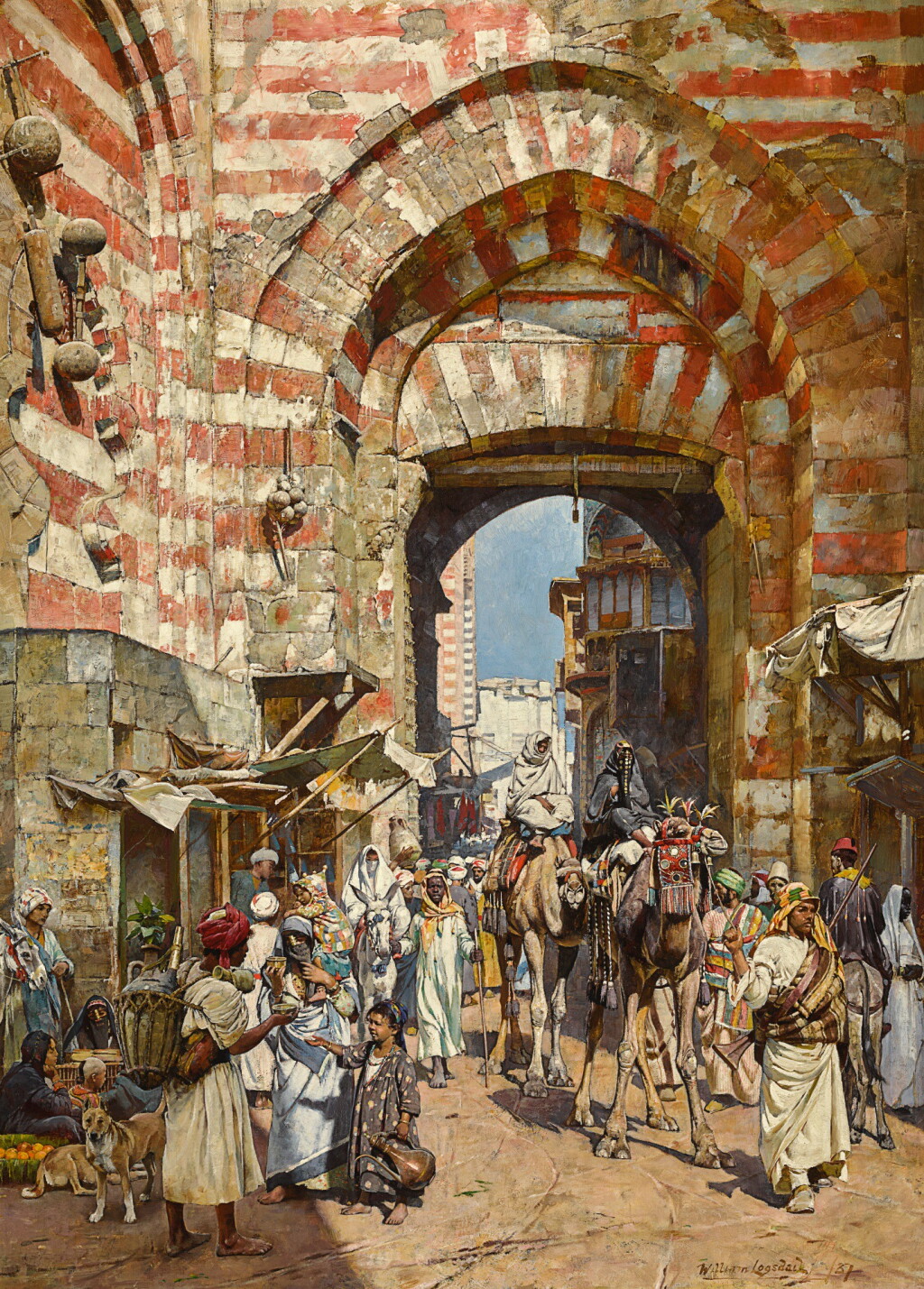 View full screen - View 1 of Lot 37. WILLIAM LOGSDAIL | THE GATES OF THE KHALIFA, CAIRO.