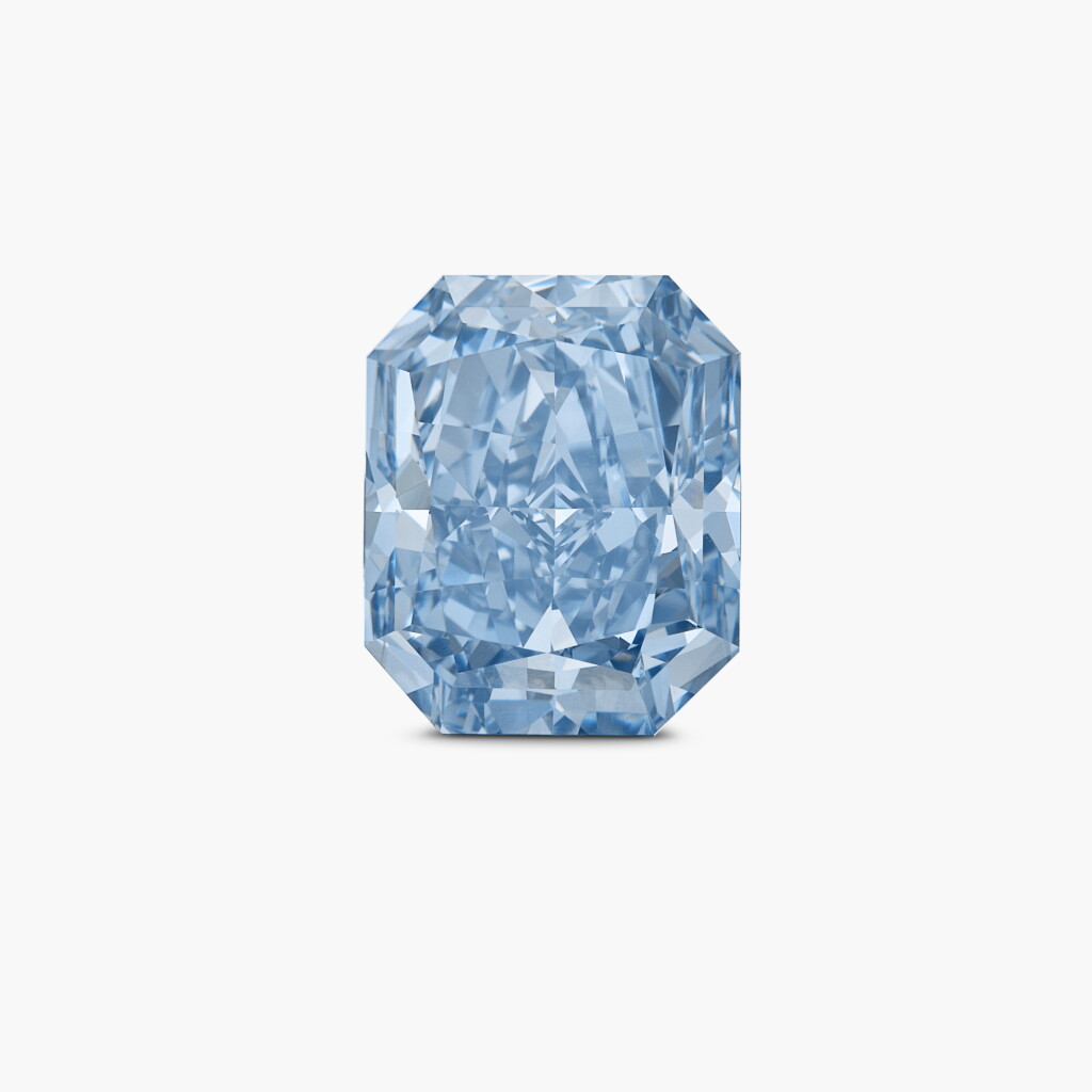 View full screen - View 1 of Lot 120. Extraordinary Unmounted Fancy Intense Blue Diamond 卓越瑰麗 10.02克拉 濃彩藍色鑽石.