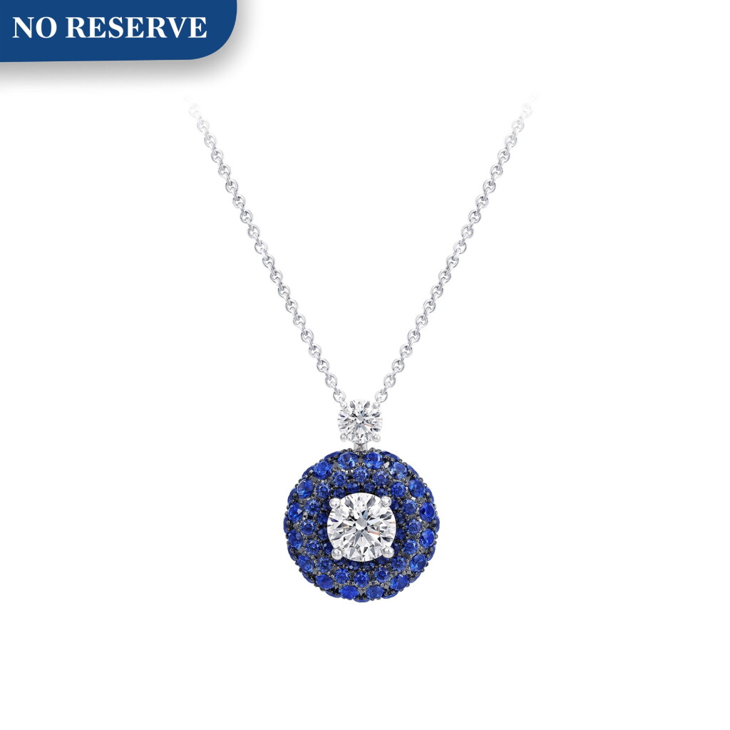 View full screen - View 1 of Lot 20. Graff | Sapphire and Diamond Pendant-Necklace.