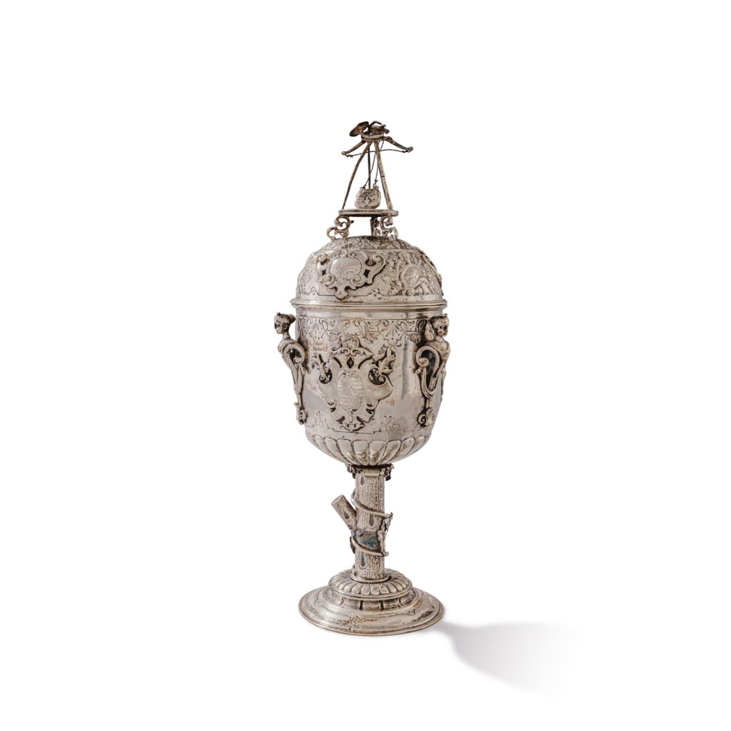 View full screen - View 1 of Lot 1063. A German silver cup and cover, late 19th century.