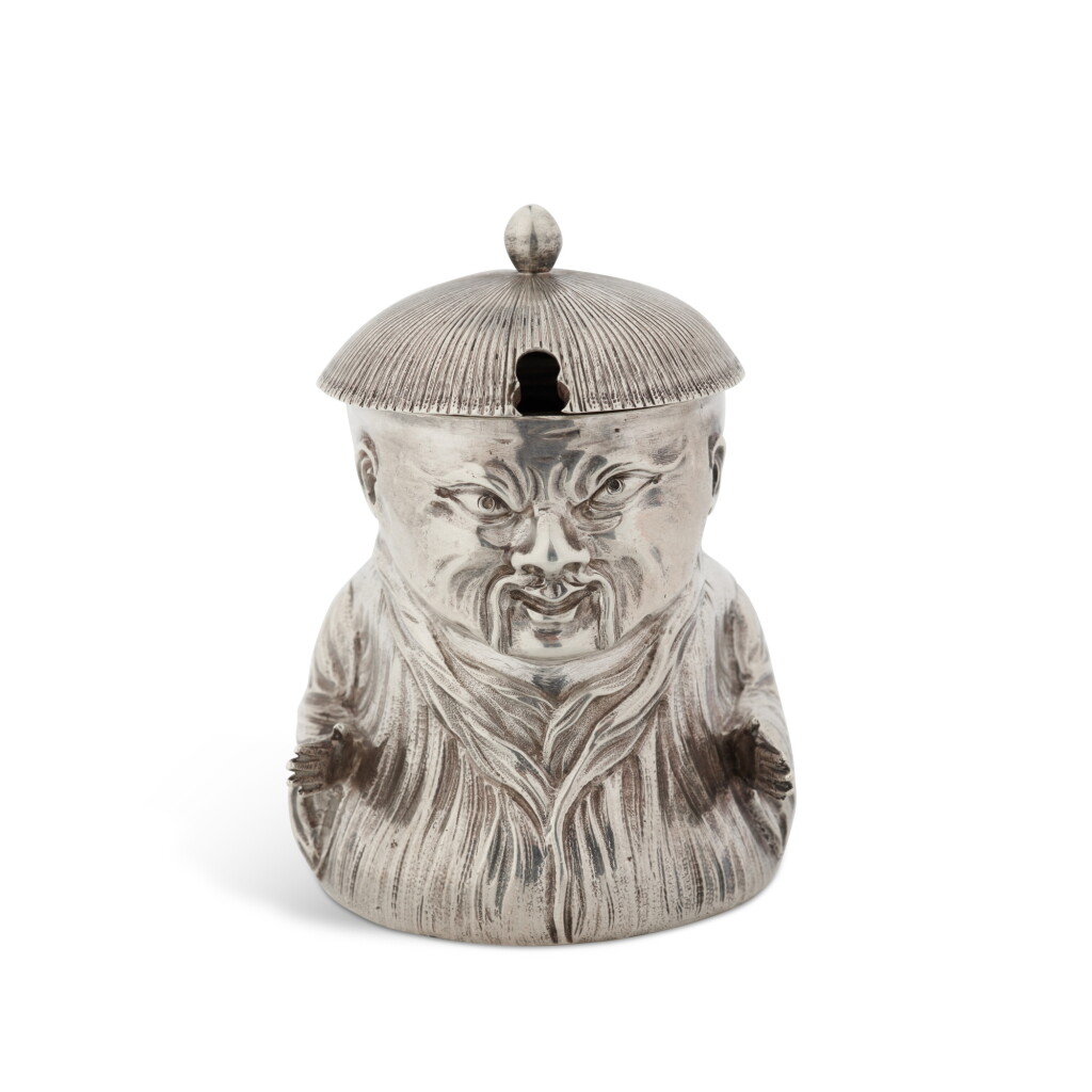 View full screen - View 1 of Lot 44. A Victorian Chinoiserie Silver Mustard Pot, Richard Sibley, London, 1869.
