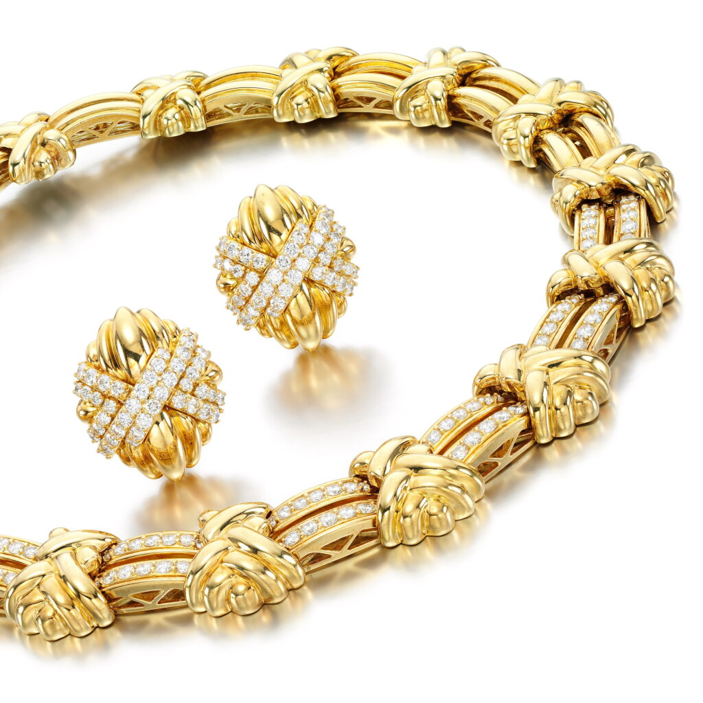 View full screen - View 1 of Lot 114. Hammerman Brothers | Diamond demi-parure, 1980s.