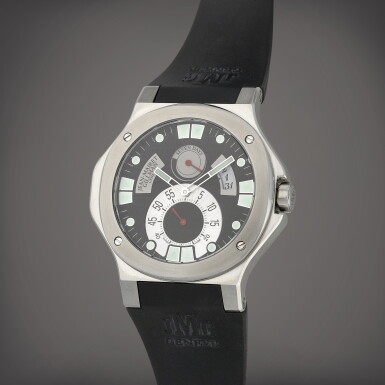 View full screen - View 1 of Lot 89. Seven Day Sport | A limited edition stainless steel wristwatch with date and seven day power reserve | Circa 2005.