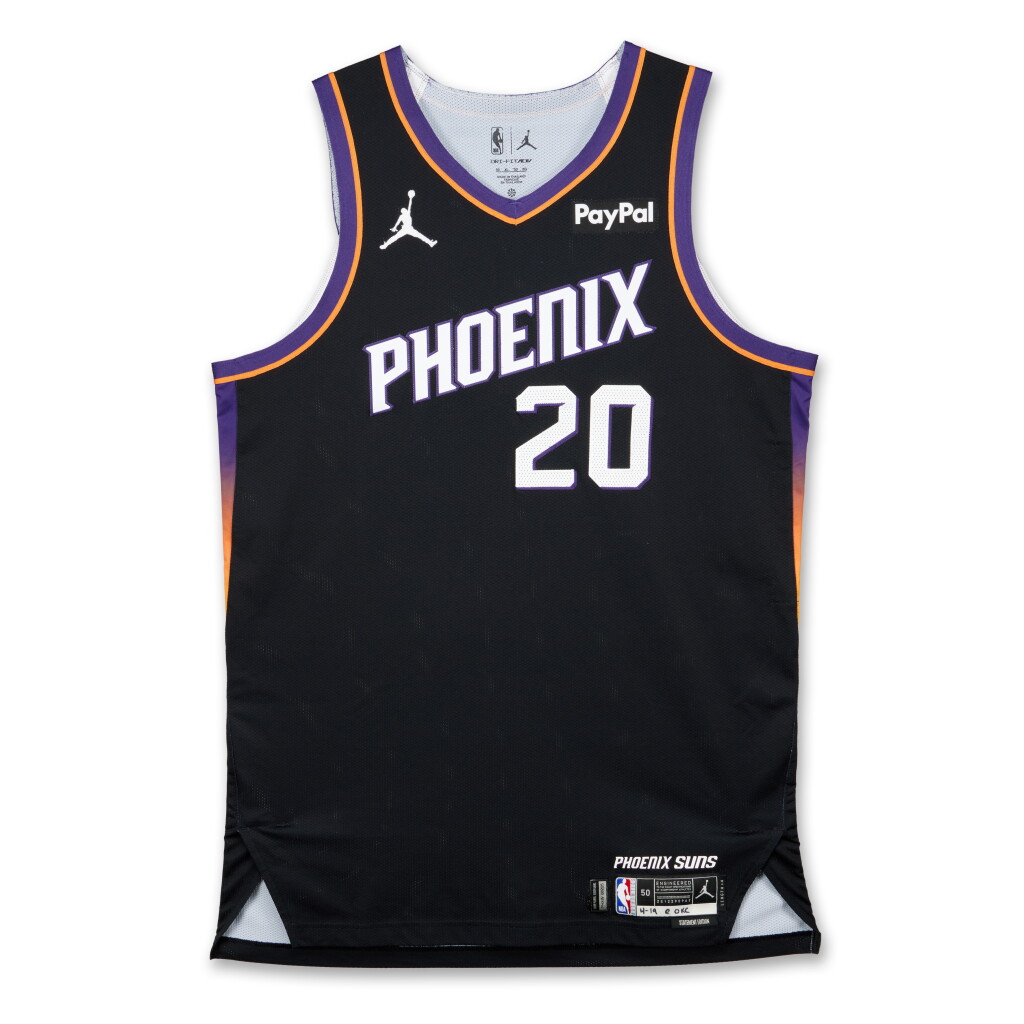 View full screen - View 1 of Lot 65. Rasheer Fleming Phoenix Suns 2026 NBA Playoffs Western Conference Round 1 Game Worn Statement Edition Jersey | Game 1 | Playoff Debut.