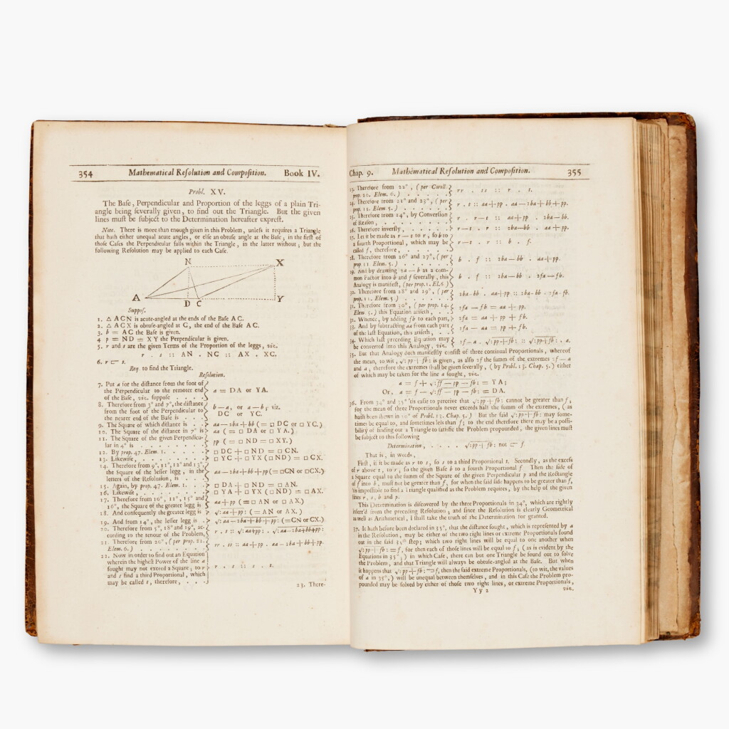 View full screen - View 1 of Lot 88. Kersey, John | The elements of that mathematical art commonly called algebra, London, 1674, first edition, contemporary calf.