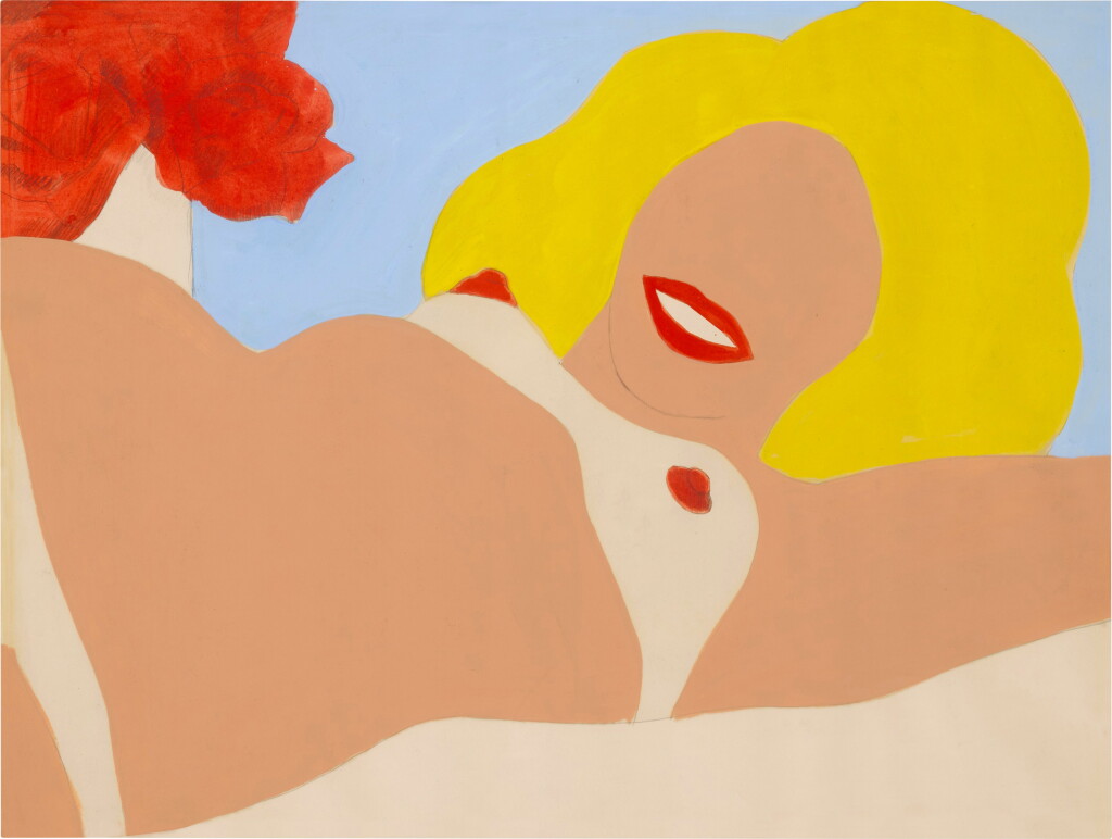 View full screen - View 1 of Lot 18. Cut-Out Nude with Blonde Hair and Roses .