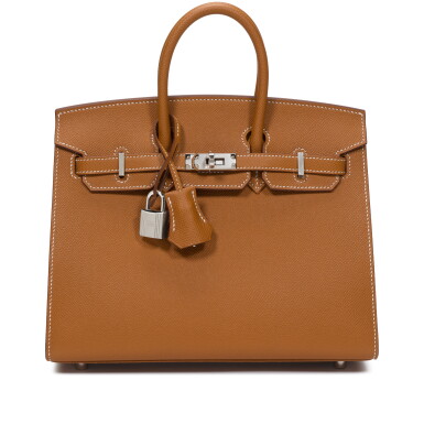 View full screen - View 1 of Lot 124. Gold Epsom Birkin 25 Sellier Palladium Hardware, 2022.