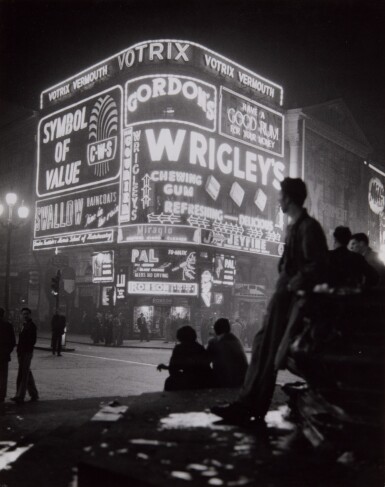 View full screen - View 1 of Lot 143. Piccadilly Circus, London, 1955.