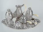 A Danish Silver Blossom Pattern Tea and Coffee Set, Georg Jensen Silversmithy, Copenhagen, 1945–1977