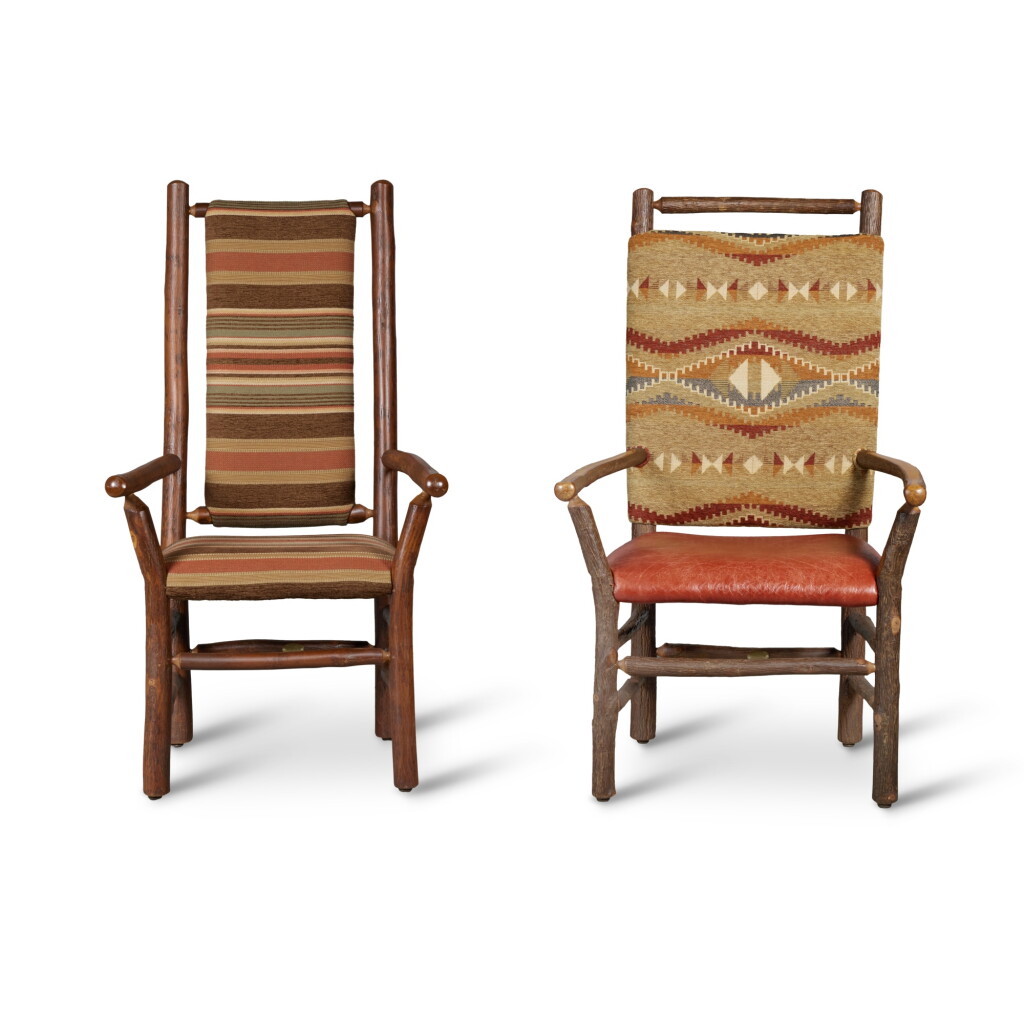 View full screen - View 1 of Lot 86. Two Western Style Armchairs, Old Hickory, Shelbyville, Indiana, 20th Century.