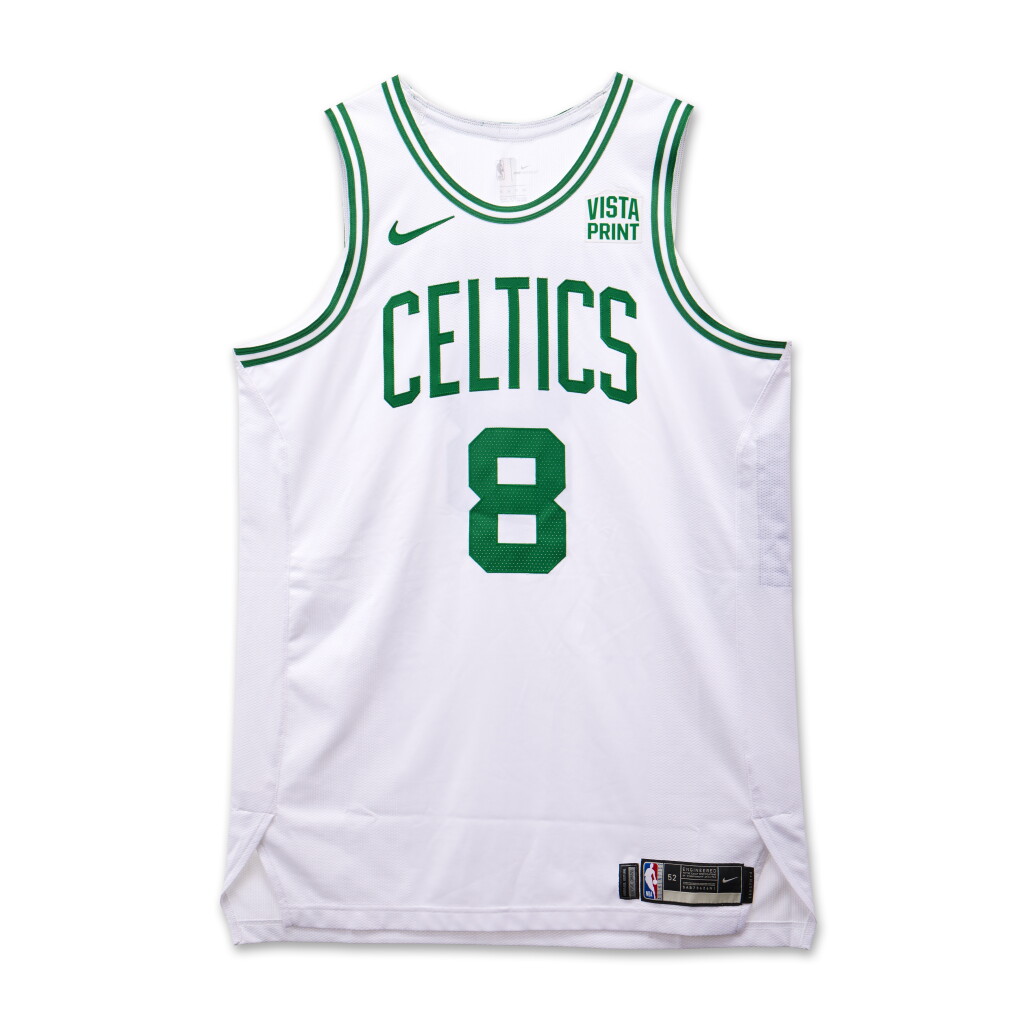 View full screen - View 1 of Lot 60. Kristaps Porziņģis Boston Celtics 2024 NBA Playoffs Eastern Conference Round 1 Game Worn Association Edition Jersey | Game 1 .