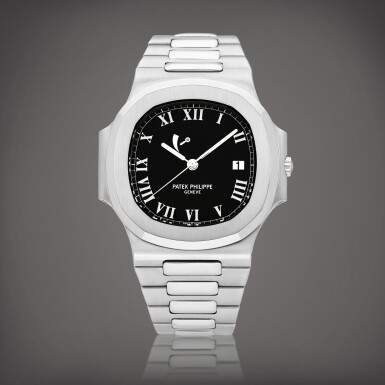 View full screen - View 1 of Lot 2246. Nautilus, Reference 3710 | A stainless steel bracelet watch with date and power reserve indication, Circa 2002 | 百達翡麗 | NAUTILUS 型號3710 | 精鋼鏈帶腕錶,備日期及動力儲備顯示,約2002年製.