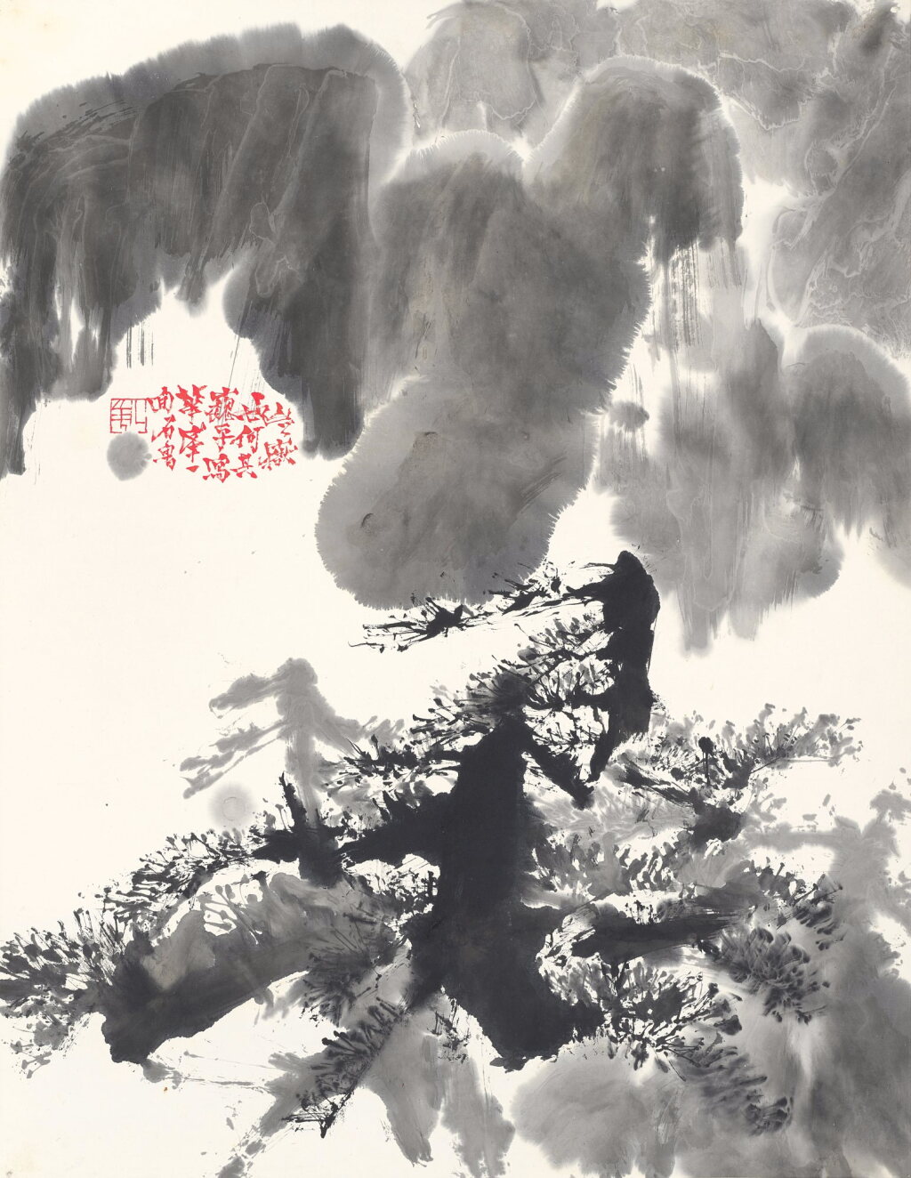 View full screen - View 1 of Lot 3049. 石魯 華嶽巍乎 | Shi Lu, Mount Hua.