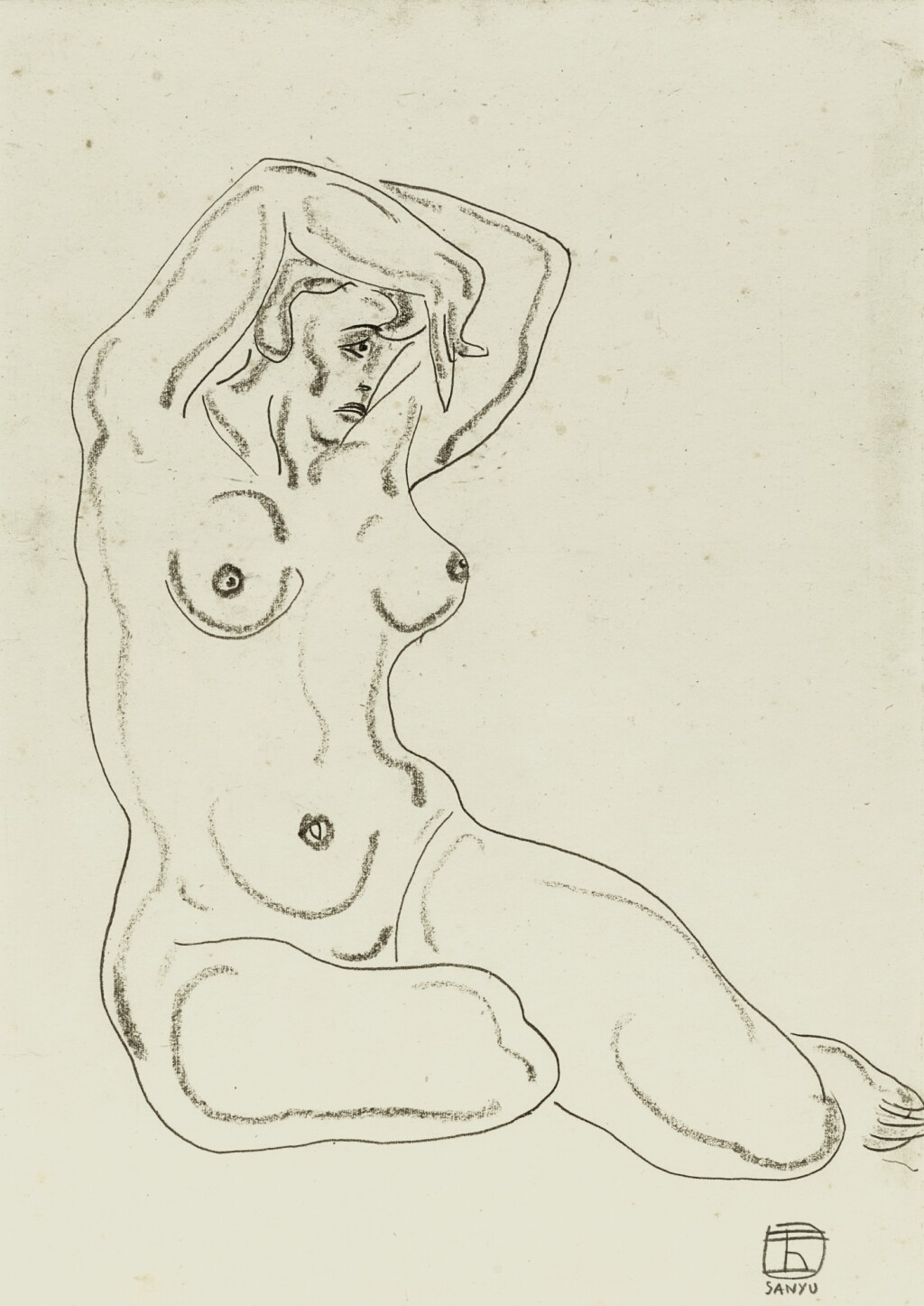 View full screen - View 1 of Lot 709. SANYU 常玉 | SEATED NUDE 坐姿裸女.