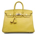 Mimosa Matte Mississippiensis Alligator HSS Birkin 25 Brushed Palladium Hardware, 2021