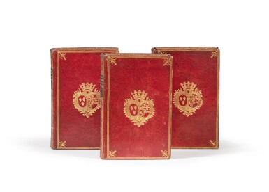 View full screen - View 1 of Lot 77. Dictionnaire des portraits.1768. 3 vol. aux armes de la comtesse de Provence. Avec : Richer..